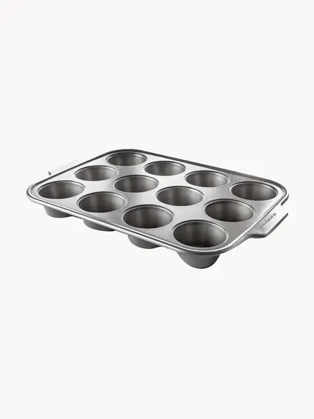 Forma na muffiny s nepřilnavou vrstvou Bakery, Ocel, aluminizovaná, Tmavě šedá, D 37 cm, Š 29 cm, V 5 cm