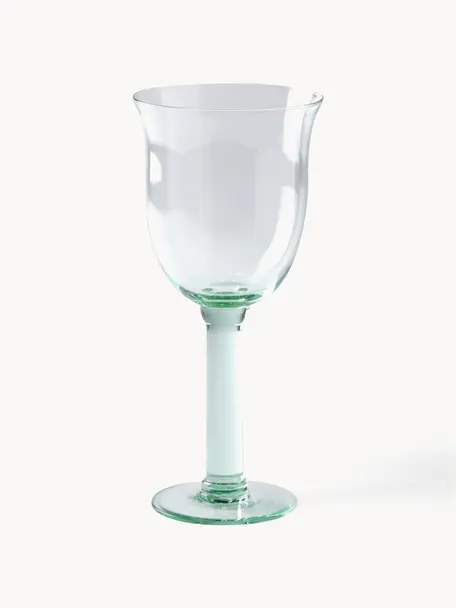 Bicchieri acqua in vetro soffiato Corsica 6 pz, Vetro, Verde chiaro trasparente, Ø 11 x Alt. 24 cm,  480 ml