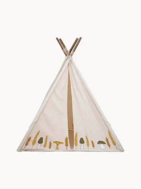 Tipi infantil de algodón Millo, Estructura: bambú, Beige claro, An 110 x Al 127 cm