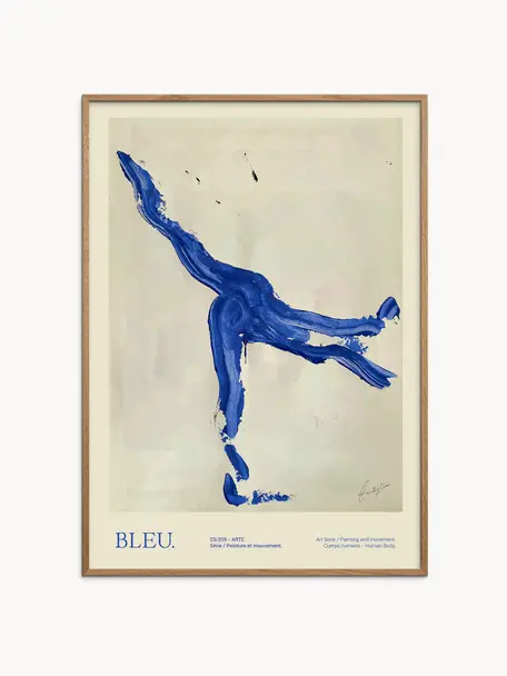 Plakat Bleu, Papier

Ten produkt jest wykonany z drewna pochodzącego ze zrównoważonych upraw, które posiada certyfikat FSC®., Jasny beżowy, niebieski, S 30 x W 40 cm