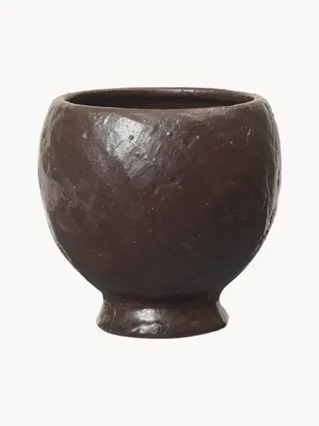 Mug en terracotta Doro, Terre cuite, émaillée, Brun foncé, Ø 9 x haut. 9 cm, 300 ml