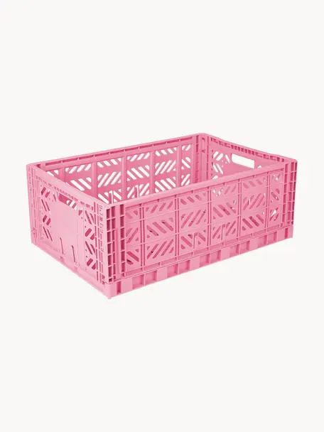 Klappbare Aufbewahrungsbox Maxi, B 60 cm, Kunststoff, Rosa, B 60 x T 40 cm