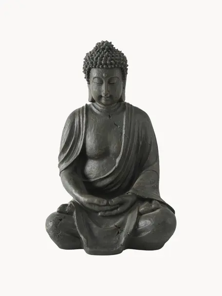 Oggetto decorativo Buddha, Materiale sintetico, Marrone scuro, Larg. 26 x Alt. 40 cm