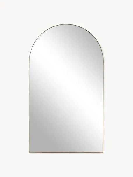 Großer Anlehnspiegel Finley, Rahmen: Metall, beschichtet, Rückseite: Mitteldichte Holzfaserpla, Spiegelfläche: Spiegelglas, Goldfarben, B 110 x H 190 cm