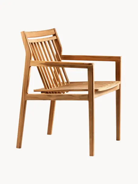 Chaise de jardin en teck Sammen, Bois de teck, certifié FSC, Teck, larg. 63 x haut. 60 cm