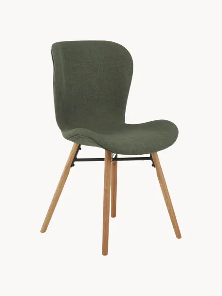 Čalúnená stolička Batilda, 2 ks, Tmavozelená, Š 47 x H 53 cm