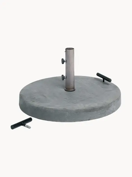 Base per ombrellone Beton, varie misure, Cemento, acciaio inossidabile, plastica, Grigio, Ø 60 x Alt. 8 cm