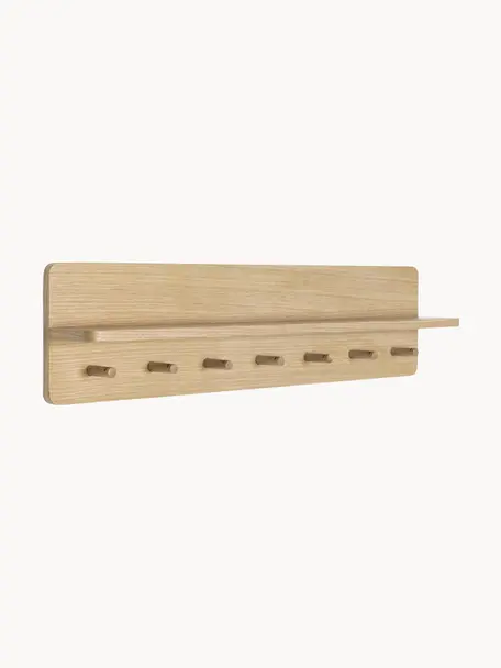 Appendiabiti da parete in legno Spaces, Finitura in legno di quercia

Questo prodotto è realizzato con legno di provenienza sostenibile e certificato FSC®, Legno di quercia, Larg. 80 x Alt. 20 cm