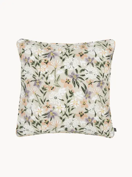 Funda de cojín de algodón Fiori, 100% algodón, Multicolor, An 50 x L 50 cm