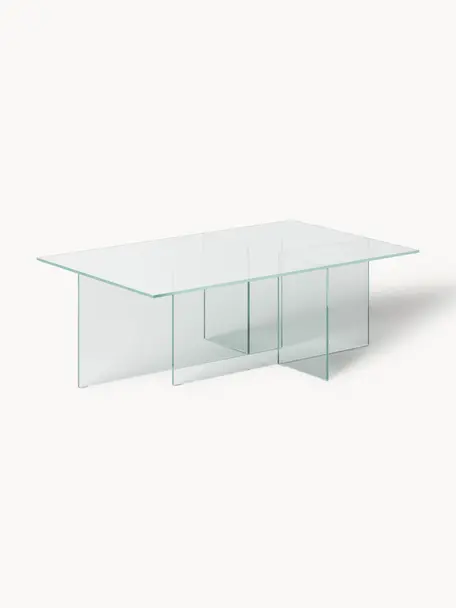Tavolino da salotto in vetro Anouk, Vetro, Trasparente, Larg. 102 x Prof. 63 cm