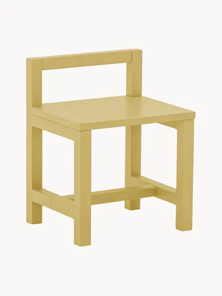 Silla infantil Rese, Tablero de fibras de densidad media (MDF), madera de caucho, Madera de caucho, ocre pintado, An 32 x F 28 cm