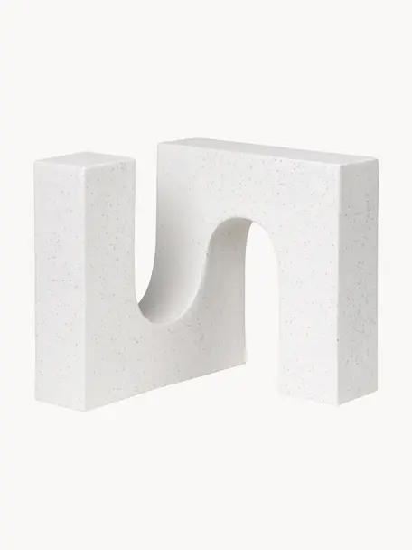 Dekoracja Sculpt, Beton, Biały, S 20 x W 20 cm