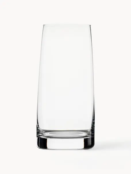 Hohe Kristall-Gläser Experience, 6 Stück, Kristallglas

Bring den Glanz von Kristallglas auf Deinen Esstisch! Das Glas ist aussergewöhnlich transparent und schwer, dadurch fühlt es sich wertig an und sieht gleichzeitig auch noch gut aus. Zudem machen die filigranen Schliffe jedes Stück zu einem besonderen It-Piece, das sowohl praktisch als auch schön ist., Transparent, Ø 7 x H 14 cm, 360 ml