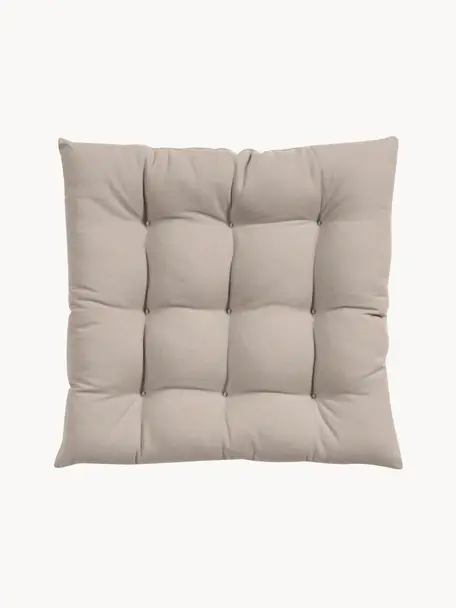 Cuscino sedia Ava 2 pz, Rivestimento: 100% cotone, Greige, Larg. 40 x Lung. 40 cm