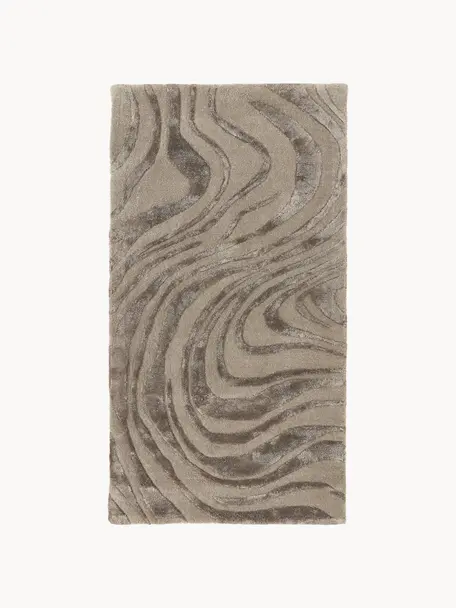 Ručne tuftovaný koberec s krátkym vlasom Winola, Sivobéžová, Š 80 x D 150 cm (veľkosť XS)