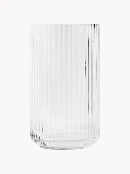 Mundgeblasene Vase Lyngby, H 25 cm, Glas, Transparent, Ø 15 x H 25 cm