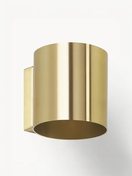 Grote hanglamp Linja, Lampenkap: gepoedercoat ijzer, Glanzend goudkleurig, B 10 x H 10 cm