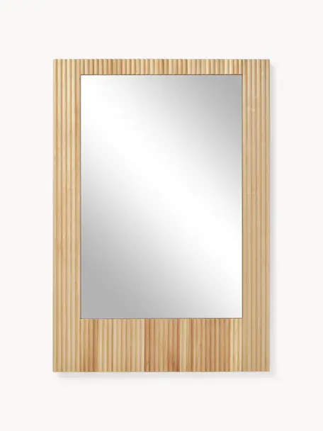 Nástenné zrkadlo s dreveným rámom Nele, Brezové drevo, Š 70 x V 100 cm
