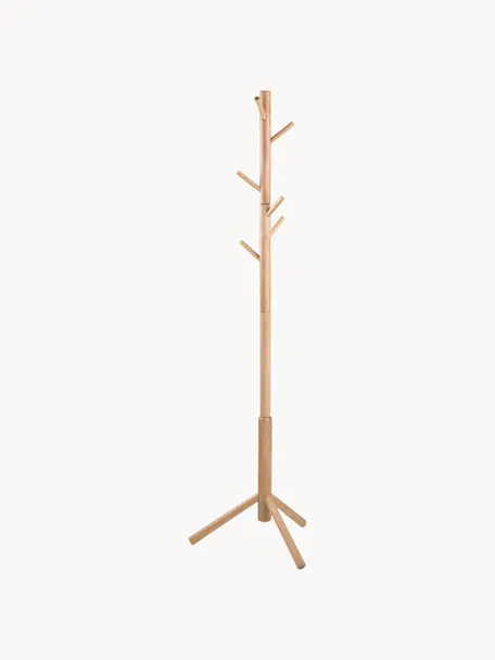 Appendiabiti in legno Bremen, Legno di albero della gomma laccato, Legno di caucciù, Larg. 51 x Alt. 176 cm