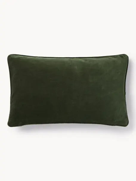 Housse de coussin en velours Dana, 100 % velours de coton

Le matériau est certifié STANDARD 100 OEKO-TEX®, 21.HCN.84376, Hohenstein, Vert foncé, larg. 30 x long. 50 cm