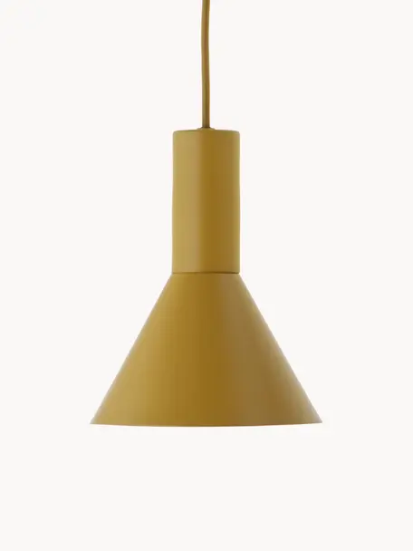 Kleine Design Pendelleuchte Lyss, Senfgelb, Ø 18 x H 23 cm