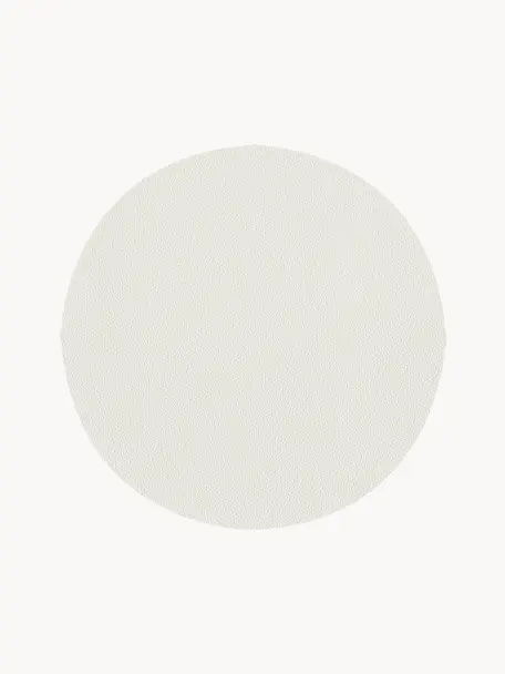Runde Kunstleder-Tischsets Pik, 2 Stück, Kunstleder (PVC), Off White, Ø 38 cm