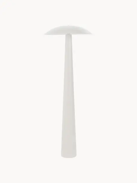 Kleine Stehlampe Moonbeam, Lampenschirm: Metall, beschichtet, Lampenfuß: Metall, beschichtet, Beige, H 130 cm