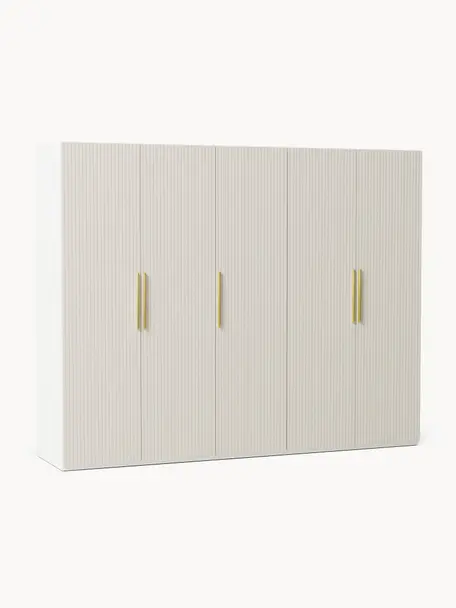 Armoire modulaire à portes battantes Simone, larg. 250 cm, plusieurs variantes, Bois, beige clair, Premium Interior, larg. 250 x haut. 200 cm