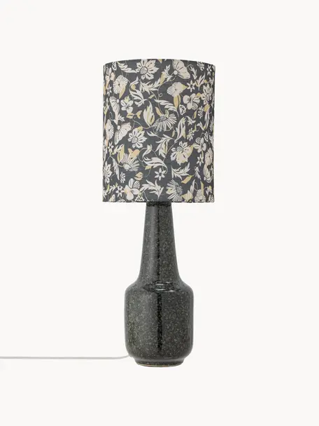 Lampa stołowa Olefine, Odcienie zielonego, odcienie czarnego, Ø 23 x W 62 cm