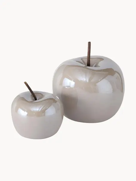 Pomme décorative dolomite Perly, 2 élém., Dolomie, Gris, Lot de différentes tailles