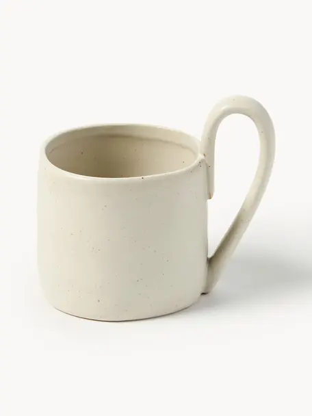 Tasse en grès Flow, Grès cérame, Blanc cassé, chiné, larg. 12 x haut. 11 cm, 360 ml