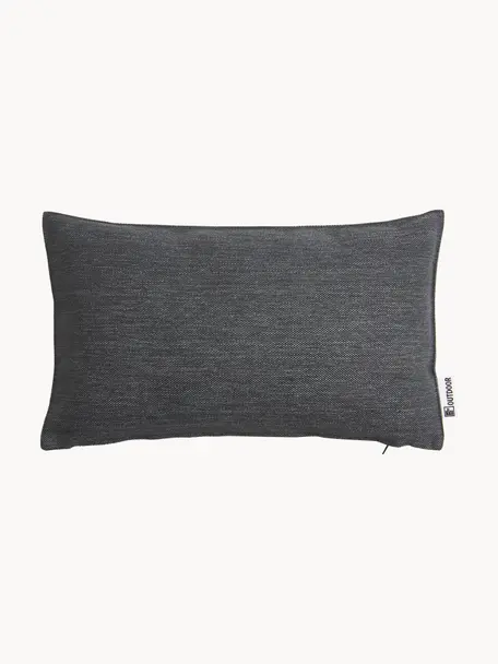 Cuscino imbottito da esterno Olef, 100% cotone, Grigio scuro, Larg. 30 x Lung. 50 cm