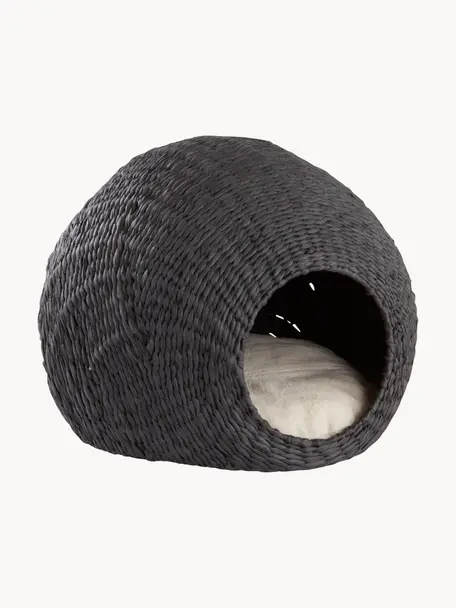 Ručně vyrobený pelíšek pro domácí mazlíčky Niko, Černá, Ø 48 cm, V 37 cm