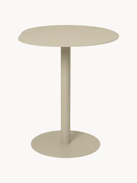 Table de forme organique Pond, Acier de structure, revêtu par poudre et galvanisé, Beige clair, mat, Ø 64 x haut. 72 cm