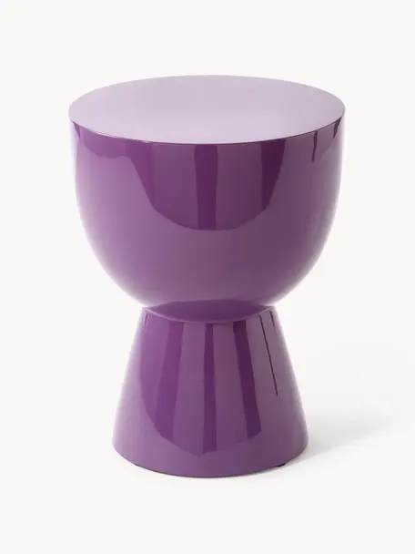 Table d'appoint ronde Tam Tam, Plastique, laqué, Lilas, Ø 36 x haut. 46 cm