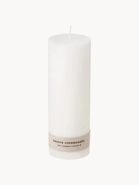 Veľká sviečka Light, 2 ks, 100 % stearín, Biela, Ø 7, V 20 cm