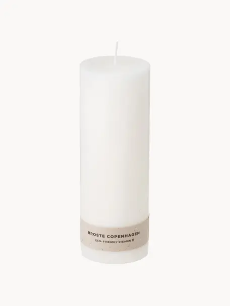 Candela pilastro Light 2 pz, 100% stearina, Bianco, Ø 7 x Alt. 20 cm