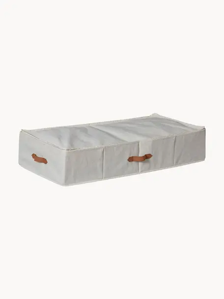 Úložný box pod posteľ Premium, Svetlobéžová, hnedá, D 90 x Š 45 cm
