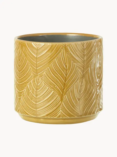 Osłonka na doniczkę Tropis, Ceramika, Brunatnożółty, Ø 15 x W 13 cm