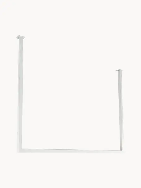 Kovová šatní tyč Rubi, Ocel s práškovým nástřikem, Bílá, Š 80 cm, V 60 cm