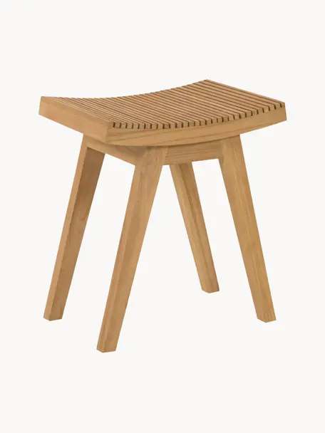 Sgabello in legno massiccio di teak Vicentina, Legno di teak, Legno di teak, Larg. 40 x Alt. 46 cm