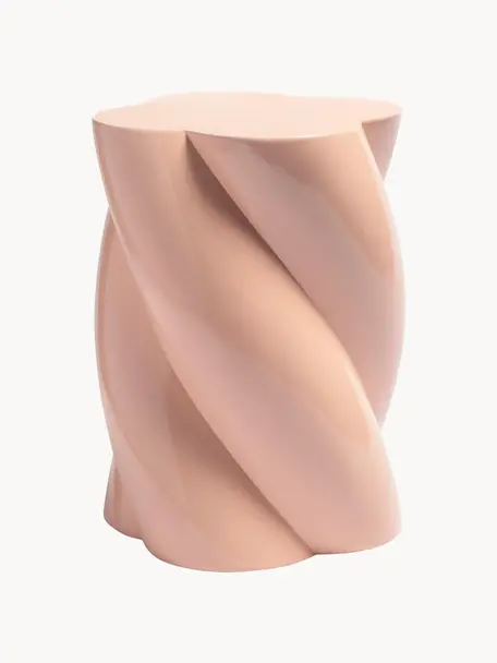 Odkladací stolík Marshmallow, Sklenené vlákno, Bledoružová, Ø 30 x V 40 cm