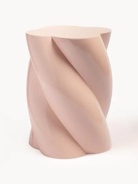 Table d'appoint en verre Marshmallow, Fibre de verre, Rose pâle, Ø 30 x haut. 40 cm
