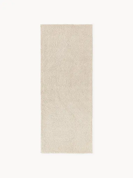 Tapis en laine tufté main Eleni, 100 % laine, certifiée RWS

Les tapis en laine peuvent perdre des fibres lors des premières semaines et des peluches peuvent se former, ce phénomène est naturel et diminue à mesure de votre usage et du temps, Beige clair, larg. 80 x long. 200 cm