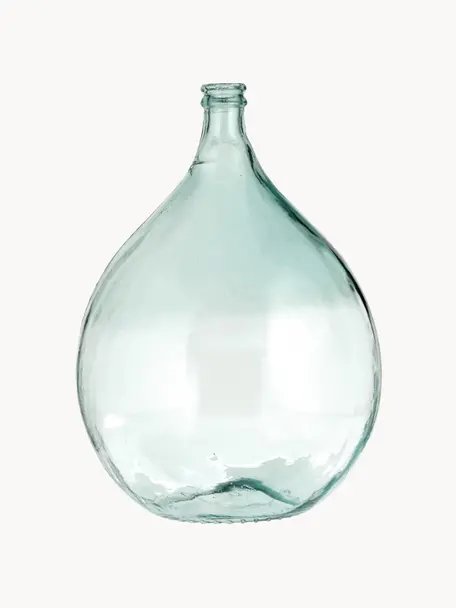 Vase de sol en verre recyclé Drop, Verre recyclé, Bleu ciel, Ø 40 x haut. 56 cm
