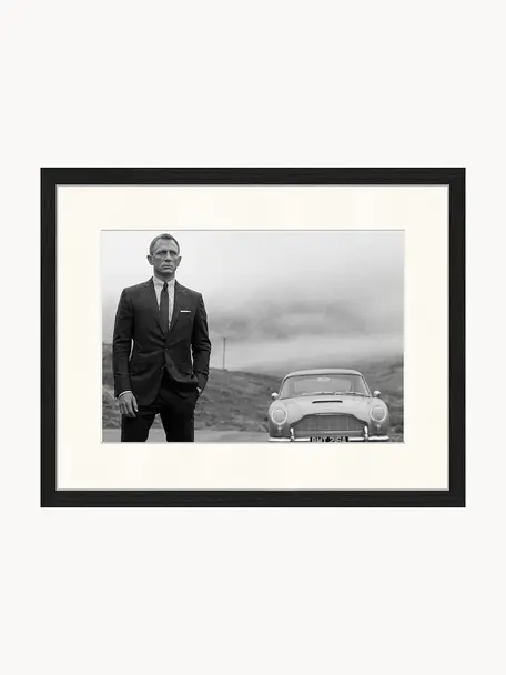 Fotografia v ráme Daniel Craig as James Bond, Čierna, lomená biela, Š 43 x V 33 cm