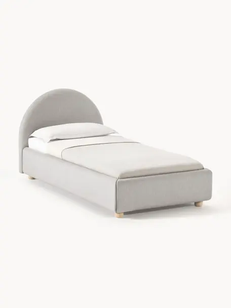 Jednolůžková postel s úložným prostorem Ebba, Šedá, Š 90 cm, D 200 cm