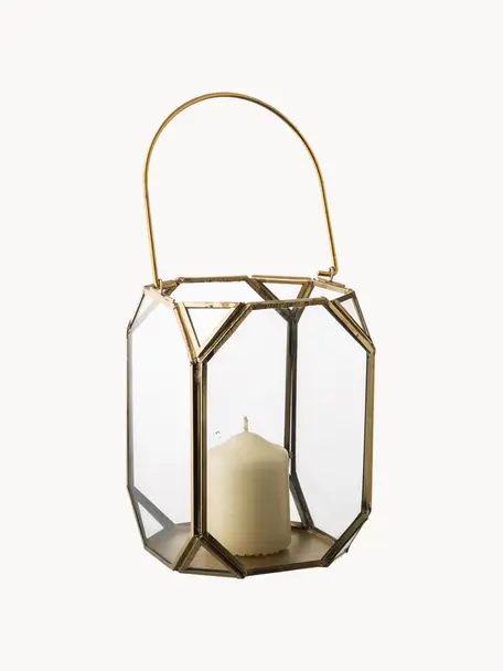 Lantaarn Ginny, Frame: gecoat metaal, Messingkleurig, B 11 x H 15 cm