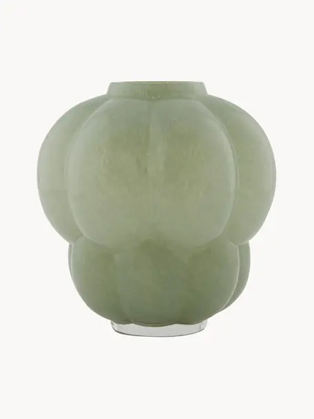 Sklenená váza Uva, V 28 cm, Sklo, Šalviovozelená, Ø 26 x V 28 cm
