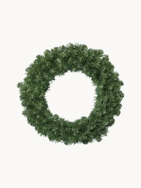 Ghirlanda di Natale Imperial, Plastica, Verde scuro, Ø 50 x Alt. 15 cm